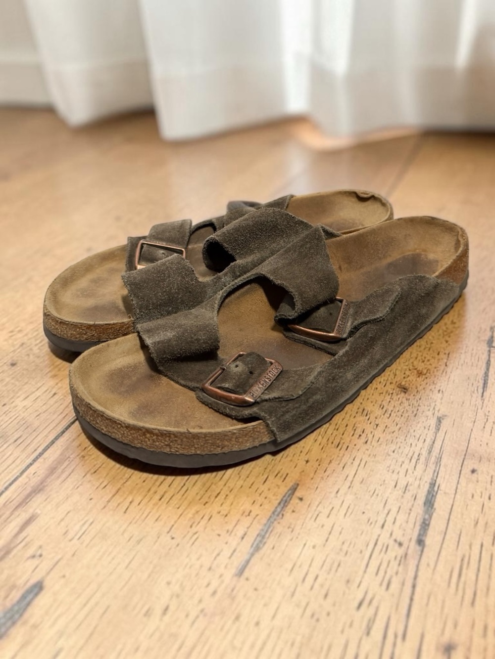 Birkenstock Arizona Brown Suede Sandals